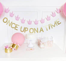 Load image into Gallery viewer, PLPRN01 - Princess Once Upon a Time Felt and Glitter Banner Set
