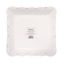 Load image into Gallery viewer, Yellow Scalloped Square 9" Plate
