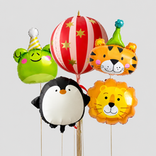 Load image into Gallery viewer, Party Animal Balloons: 22" Star Green Stripe Ball / One Size
