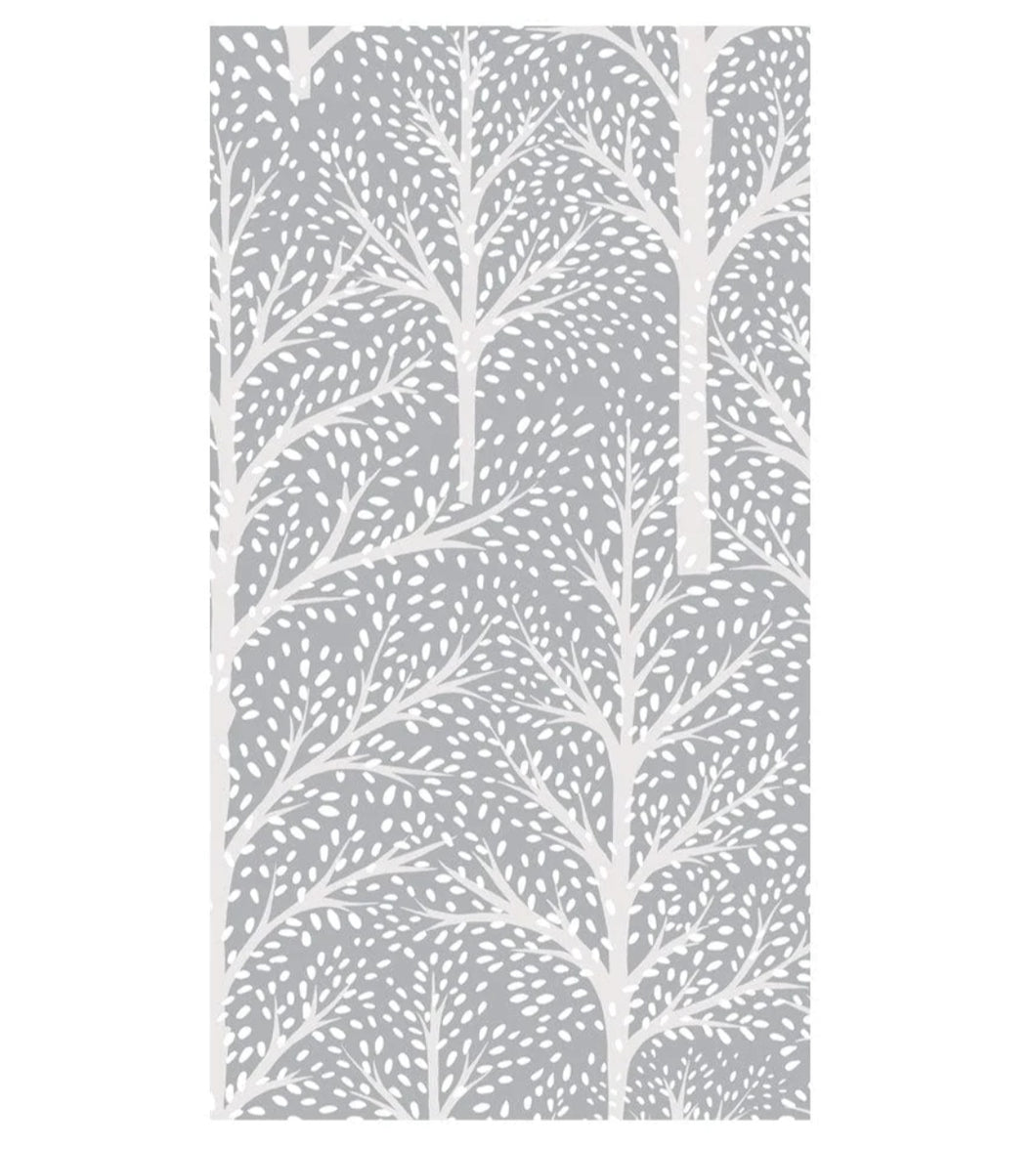 Winter Trees Silver/White - Guest Towel