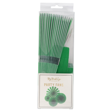 Load image into Gallery viewer, Green and White Party Fan Set
