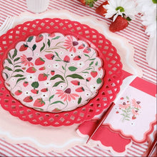 Load image into Gallery viewer, Red Basketweave Dinner Paper Plates
