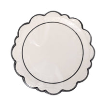 Load image into Gallery viewer, Black Scalloped Edge 9" Plate
