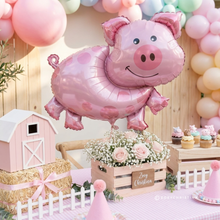 Load image into Gallery viewer, Pink Pig Foil Balloon – Farm Animal Birthday &amp; Barnyard
