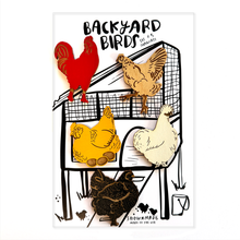 Load image into Gallery viewer, Backyard Birds - Chicken  - Set of 5 Magnets: Various
