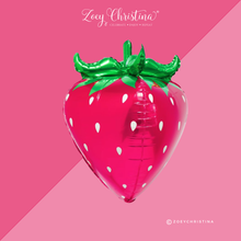 Load image into Gallery viewer, 4D Strawberry Foil Balloon – Pink or Red Fruit-Themed Party: Red
