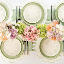 Load image into Gallery viewer, Floral Elegance Sage Dessert Plates
