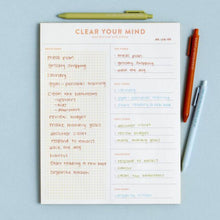 Load image into Gallery viewer, Clear Your Mind Brain Dump 8.5x11 Notepad

