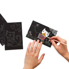 Load image into Gallery viewer, Mini Scratch &amp; Scribble Art Kit: Cutie Cats
