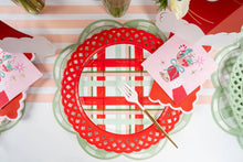 Load image into Gallery viewer, Red Basketweave Dinner Paper Plates
