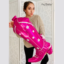 Load image into Gallery viewer, Pink Cowgirl Boot or Hat Balloon – Western Party Decoration: Boot
