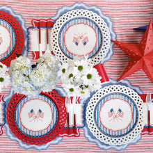 Load image into Gallery viewer, White Basketweave Dinner Paper Plates
