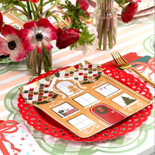 Load image into Gallery viewer, Red Basketweave Dinner Paper Plates
