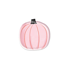 Load image into Gallery viewer, Happy Haunting Pink Pumpkin Shaped 7" Plate
