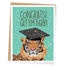 Load image into Gallery viewer, Get 'Em Tiger Graduation Card
