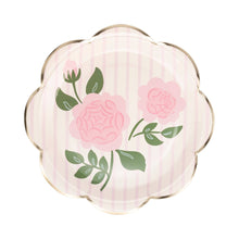 Load image into Gallery viewer, Rose Stripe Paper Plate
