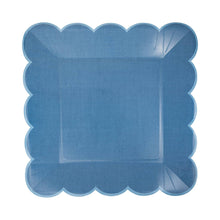 Load image into Gallery viewer, HAM1144 - Hamptons Blue Large Scallop 11" Paper Plate
