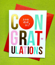 Load image into Gallery viewer, Congratulations card - You did it!
