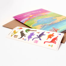 Load image into Gallery viewer, Sticker Scene Card - Dinosaur Birthday
