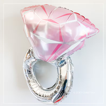 Load image into Gallery viewer, Pink Engagement Ring Foil Balloon
