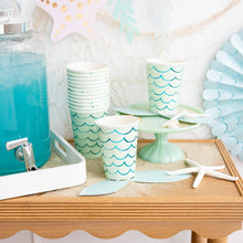 Load image into Gallery viewer, SEA1011 - Mermaid Tail Paper Party Cups - 12 oz
