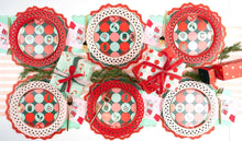 Load image into Gallery viewer, Red Basketweave Dinner Paper Plates
