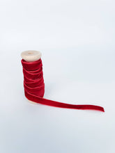 Load image into Gallery viewer, Velvet Ribbon - 3/8": Lemon
