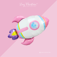 Load image into Gallery viewer, Pink Rocket Ship Foil Balloon – Space Party &amp; Galaxy-Theme
