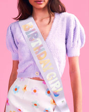 Load image into Gallery viewer, Birthday Girl Lavender Sash, Bday Party Accessory, Gift
