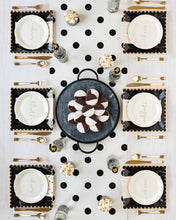 Load image into Gallery viewer, Cream with Black Dots Paper Table Runner
