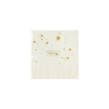 Load image into Gallery viewer, Gold  Star Fringed Cocktail Napkins

