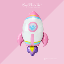 Load image into Gallery viewer, Pink Rocket Ship Foil Balloon – Space Party &amp; Galaxy-Theme
