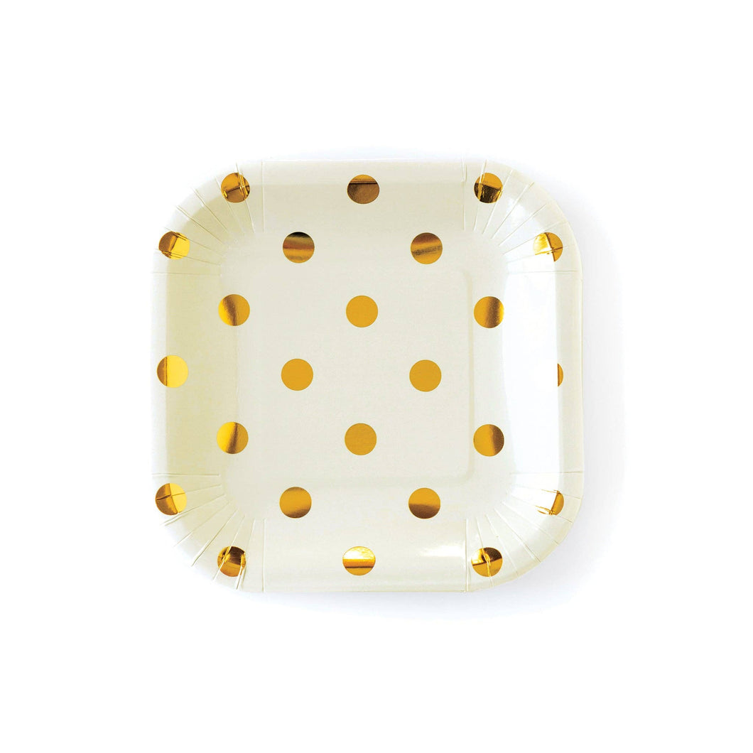 Cream Polka Dot Plates