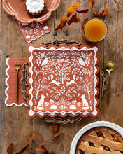 Load image into Gallery viewer, WDT1341 - Scalloped Rust Paper Plates
