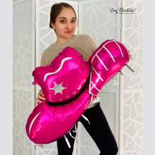 Load image into Gallery viewer, Pink Cowgirl Boot or Hat Balloon – Western Party Decoration: Boot
