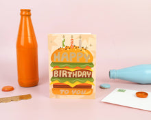Load image into Gallery viewer, Burger Birthday | Greeting Card | Birthday Card For Men
