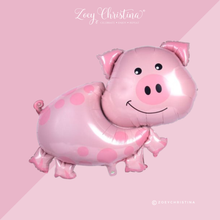 Load image into Gallery viewer, Pink Pig Foil Balloon – Farm Animal Birthday &amp; Barnyard
