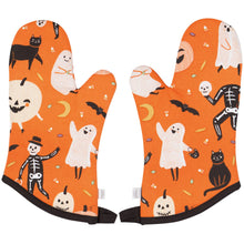 Load image into Gallery viewer, Boo Crew Halloween Oven Mitts Set of 2
