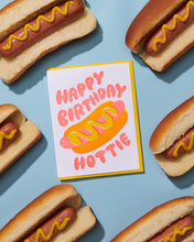 Load image into Gallery viewer, Letterpress Birthday Card—Hottie Bday (Hot Dog, Summer)
