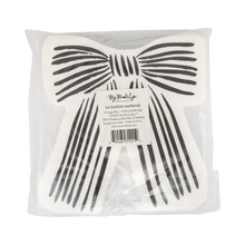 Load image into Gallery viewer, VHP1338 - Black and Cream Bow Shaped Dinner Napkin
