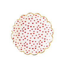 Load image into Gallery viewer, Tiny Red Hearts Paper Plate
