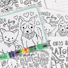 Load image into Gallery viewer, Color-In Postcard Kit - Kids Thank You
