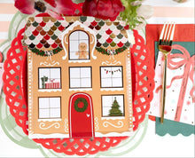 Load image into Gallery viewer, Red Basketweave Dinner Paper Plates
