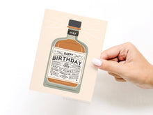 Load image into Gallery viewer, Happy Birthday Whiskey Bottle Greeting Card

