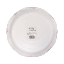 Load image into Gallery viewer, Fuchsia Striped Scallops 9" Plate
