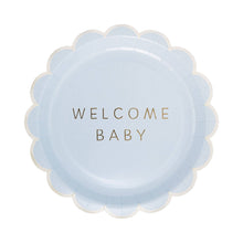 Load image into Gallery viewer, Welcome Baby Blue Plate
