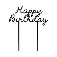 Load image into Gallery viewer, PLBKB11 - Black Happy Birthday Cake Topper
