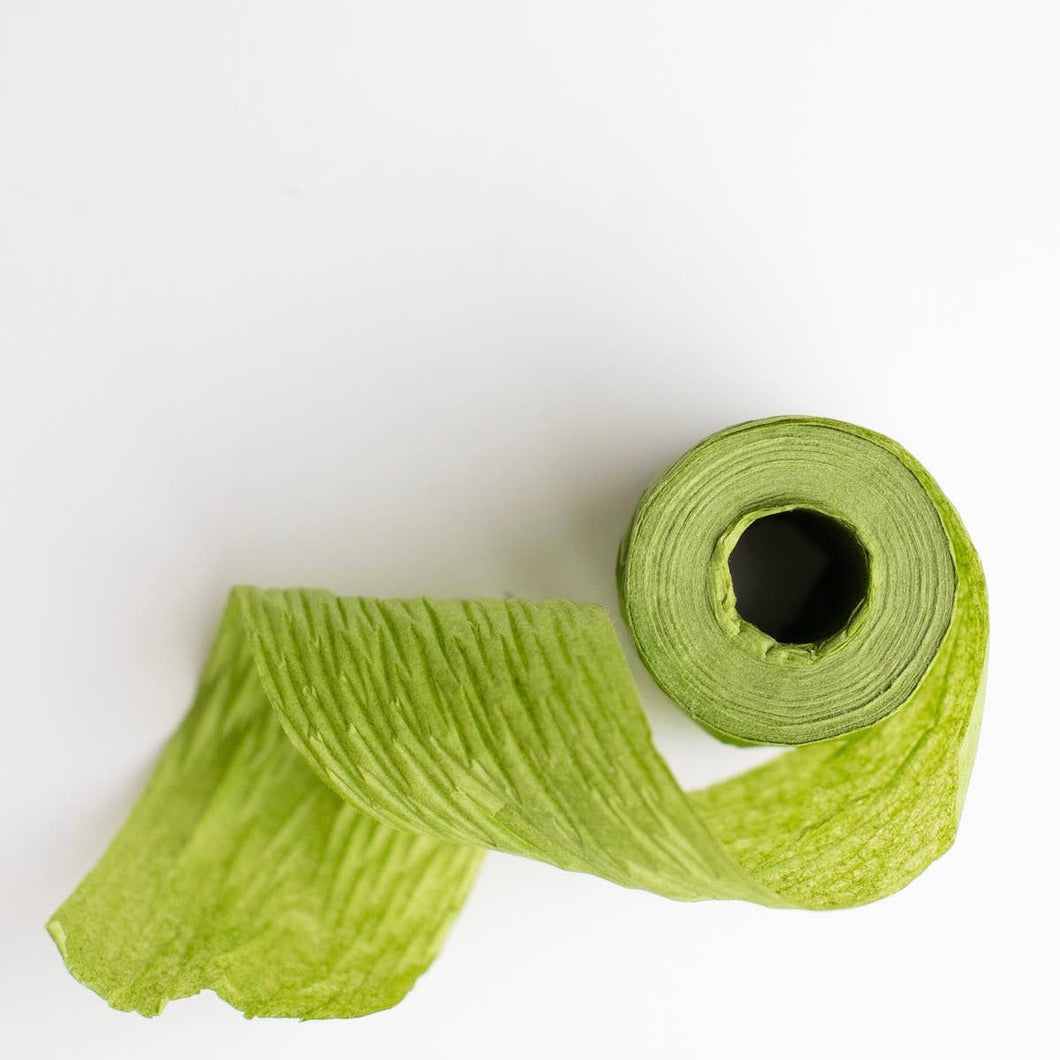 Crepe Paper Eco Ribbon: Olive