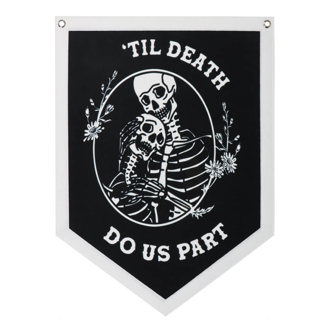 Til Death Do Us Part Banner (recycled, wedding, wall art)