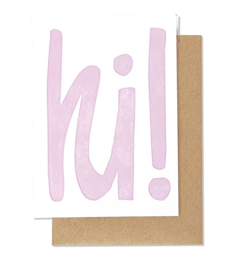 Hi! Letterpress Card
